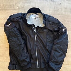 Teknic Mens Motorcycle Jacket Padded Zip Up Long Sleeve Size 44